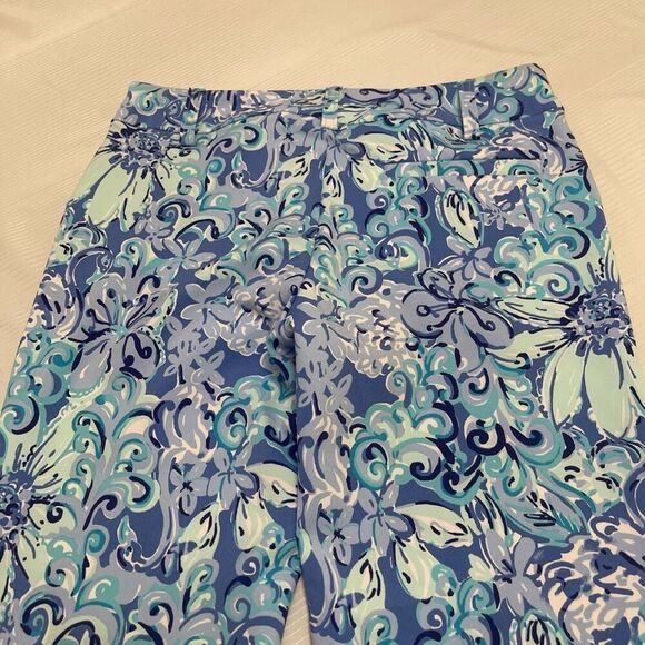 Lilly Pulitzer Luxletic Cameron Pants Saltwater Blue Suns Out Funs Out Size 2 - Picture 9 of 9